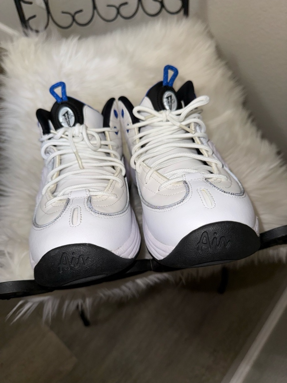 NWOT Nike Air Penny II White/Black/Blue - Picture 5 of 11